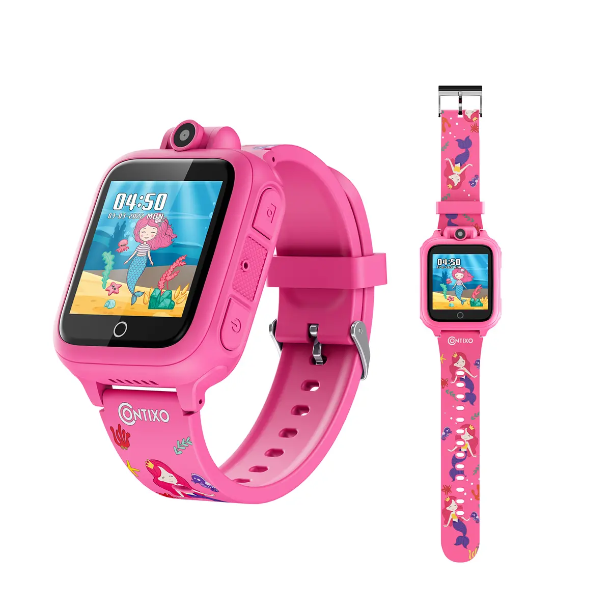 Contixo Kids Smart Watch With Hd Touch Screen, Camera, Games, And Mp3 - Pink 1