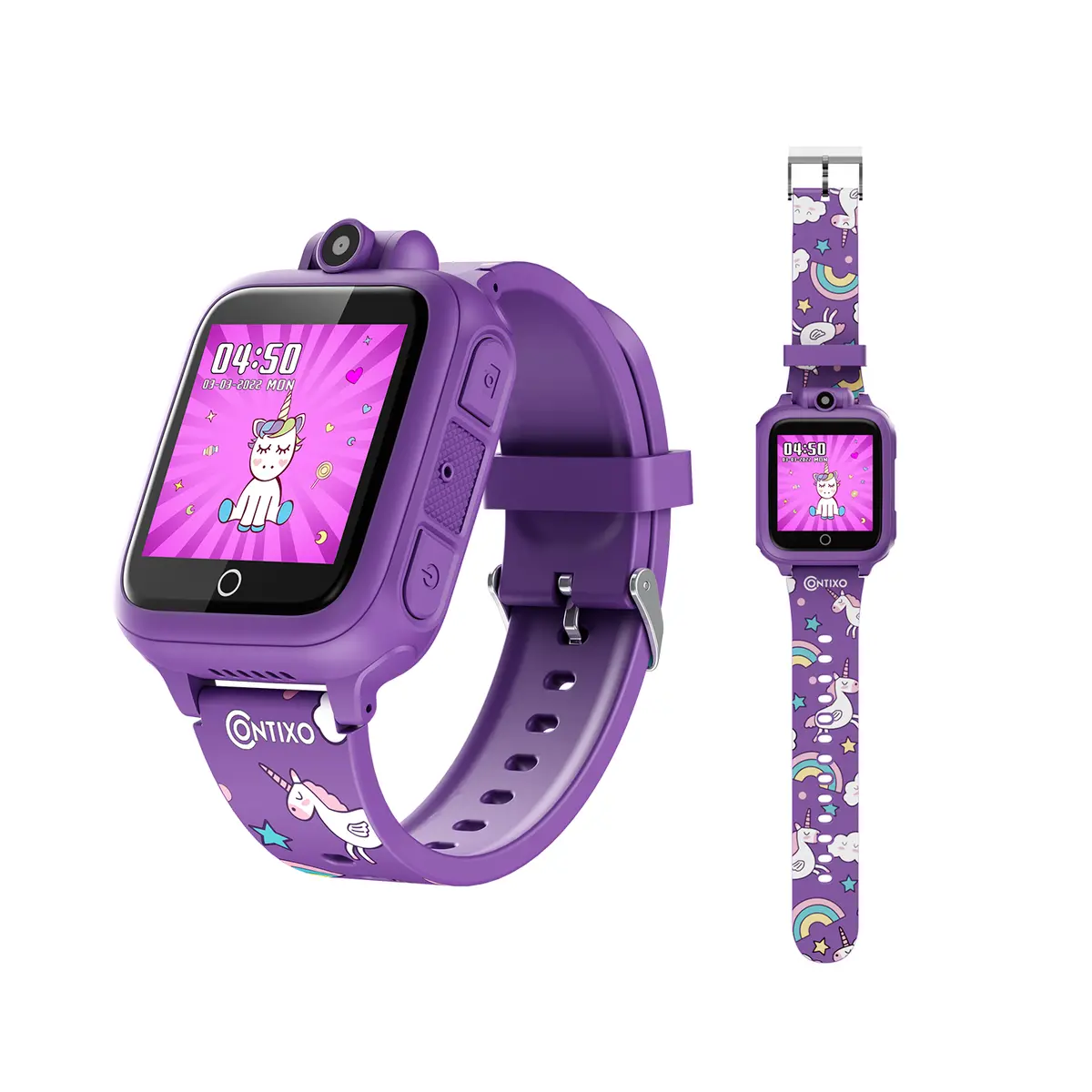 Contixo Kids Smart Watch With Hd Touch Screen, Games, Camera, Mp3 - Purple 1