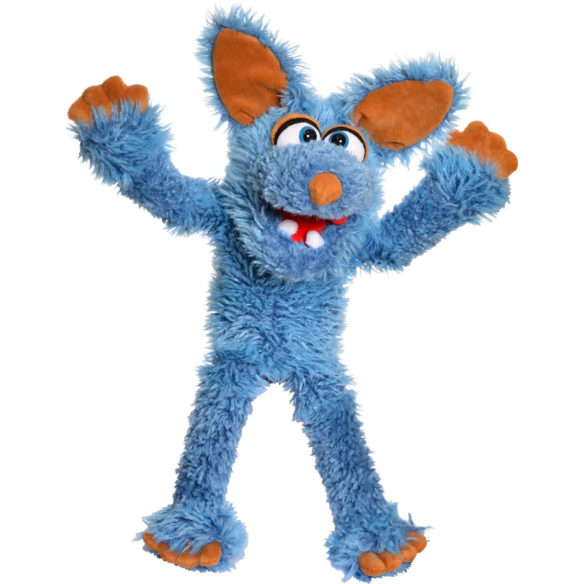 Living Puppets Handmade Fizz The Blue Dog Plush Hand Puppet 1