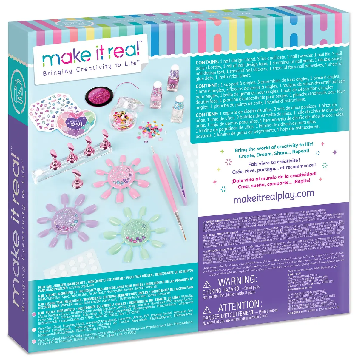 Mir Bling Magic Nail Styling Set – Complete Kid-Friendly Manicure Kit 1