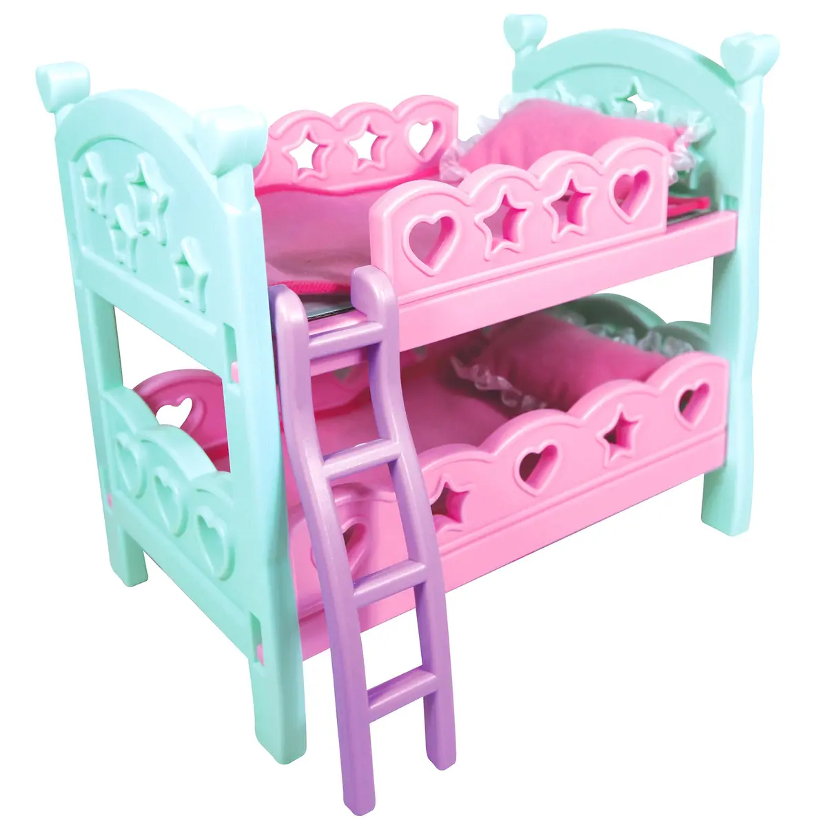 Charming Tots 12" Baby Doll Playset With Bunk Bed And High Chair - Multicolor 1