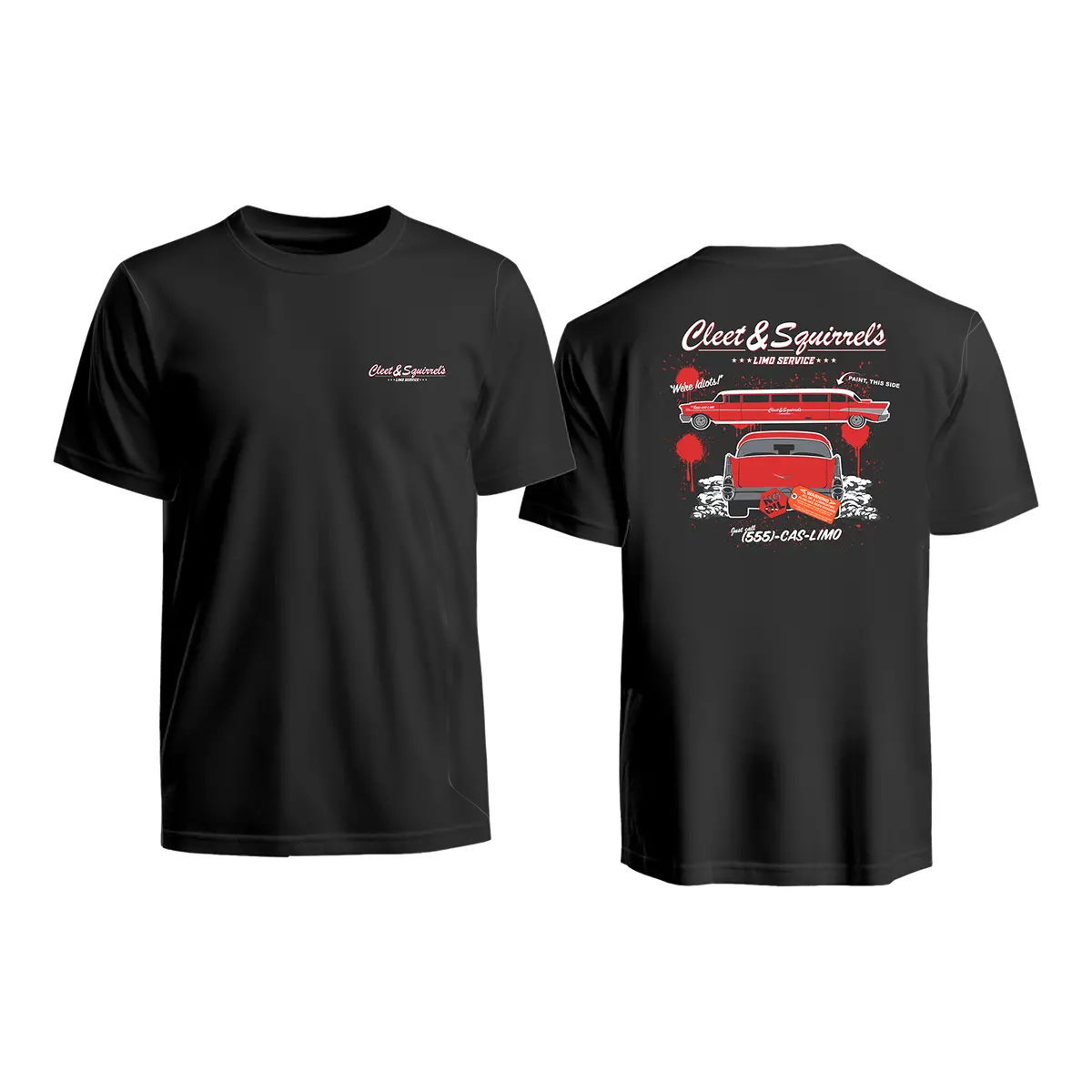Cleet & Squirrel's Limo Service Shirt (Black Or White Options) 1