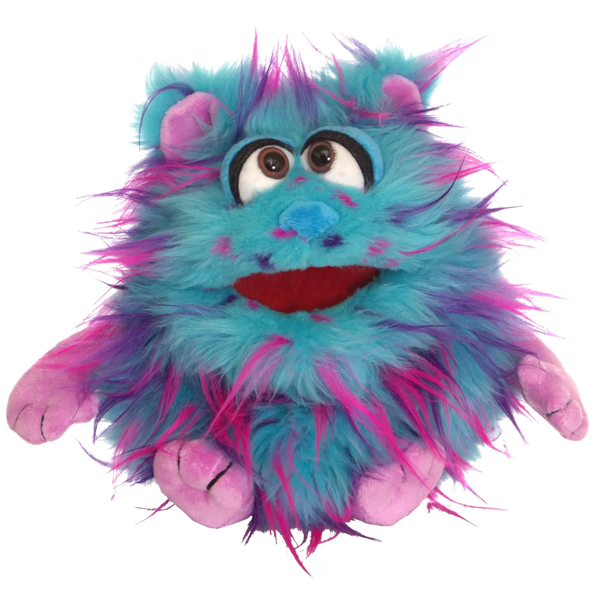 Living Puppets Handmade Beep The Blue Friendly Monster - 9" Plush Hand Puppet 1