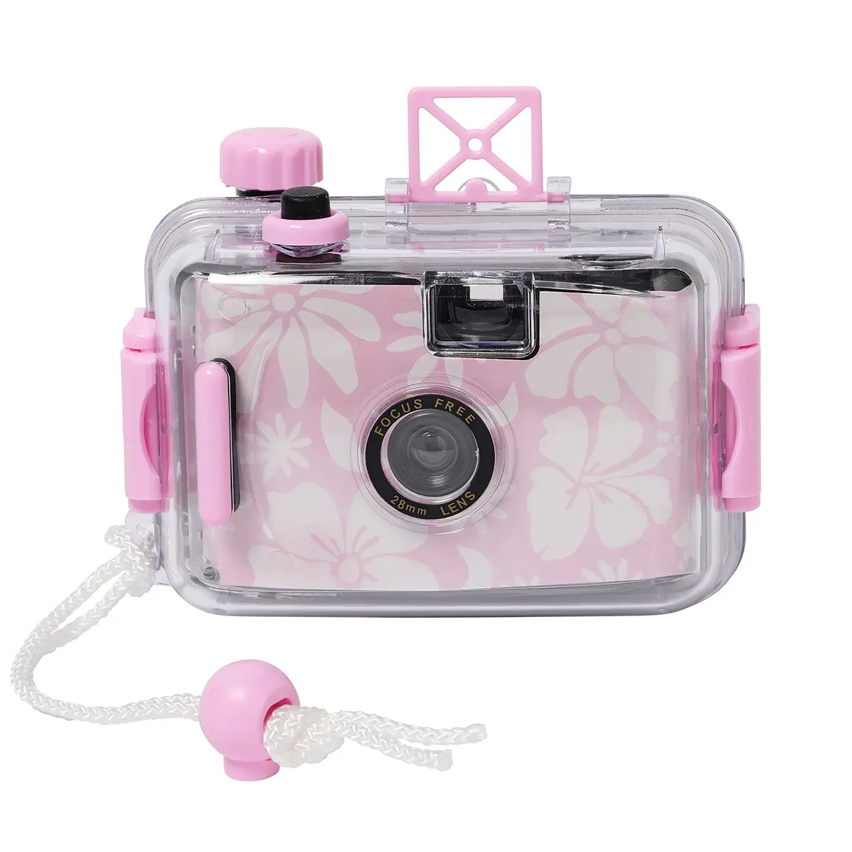 Sunnylife Pink Floral Underwater Camera - Retro 35Mm, Waterproof With Wrist Strap 1