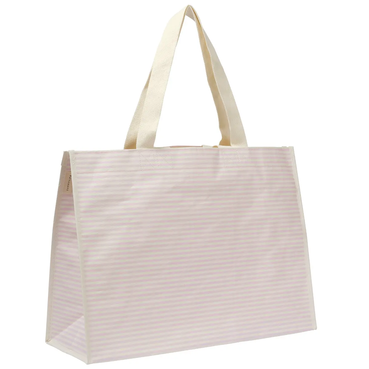 Sunnylife Carryall Beach Bag Lazy Days Pink Stripe - Oversized Waterproof Tote 1