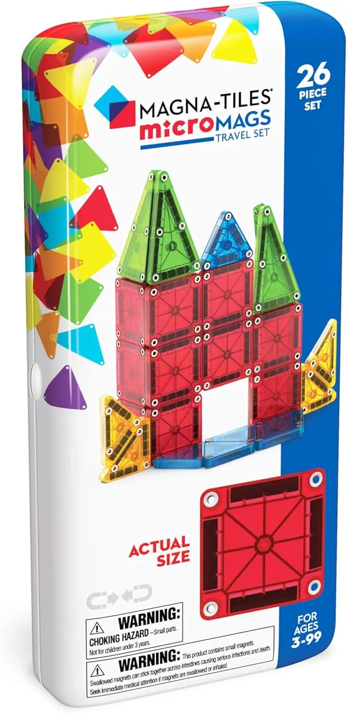 Magna-Tiles Micro 26-Piece Travel Magnetic Construction Set 1