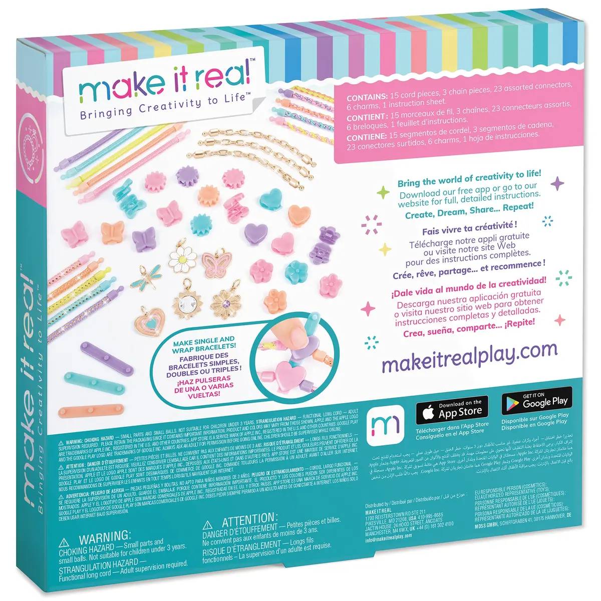Mir Pastel Paradise Jewelry Kit - Bracelet & Necklace Crafting Set 1