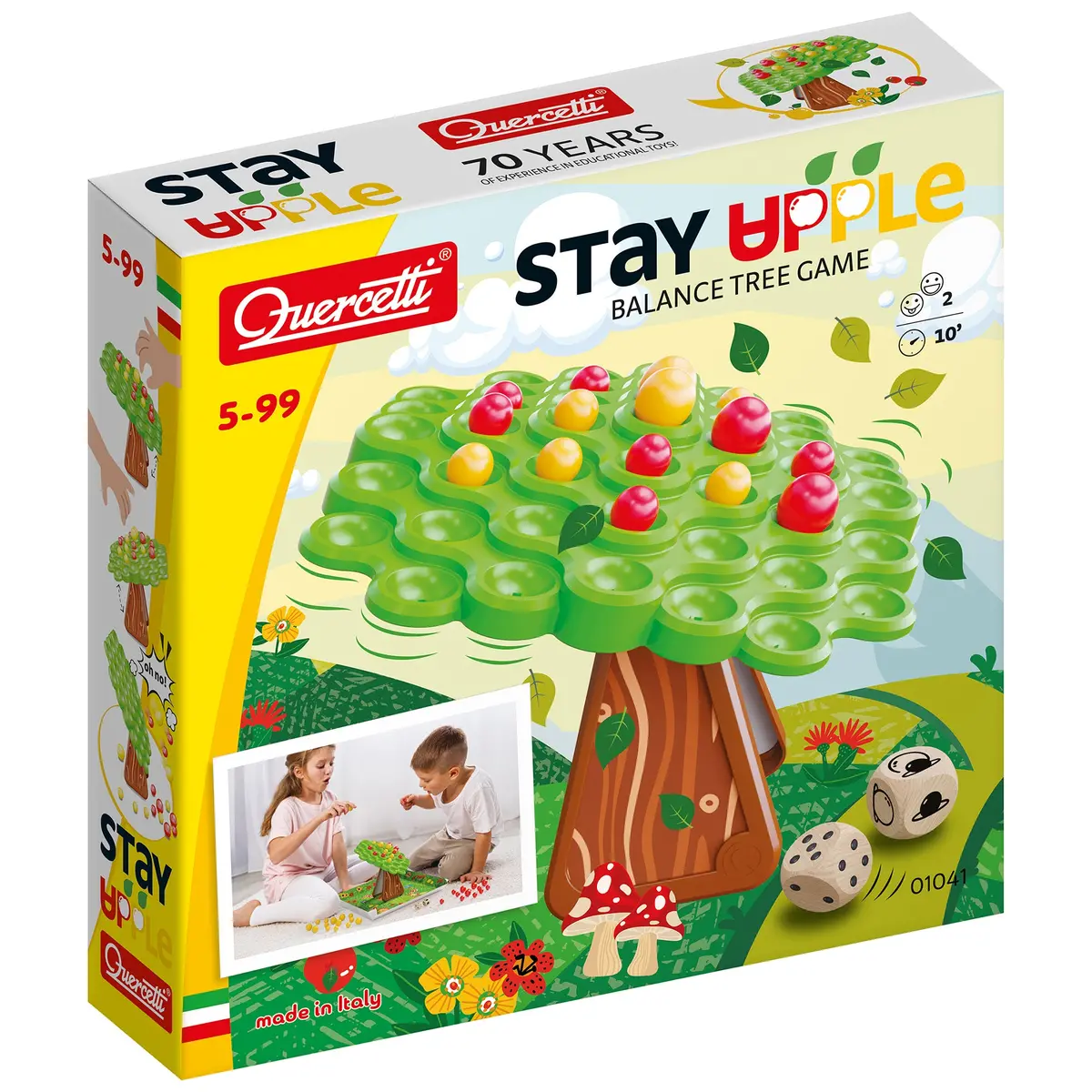 Quercetti Stay Apple Balance Tree Game - Weight Mastery - Colorful Fun For Kids 5+ 1