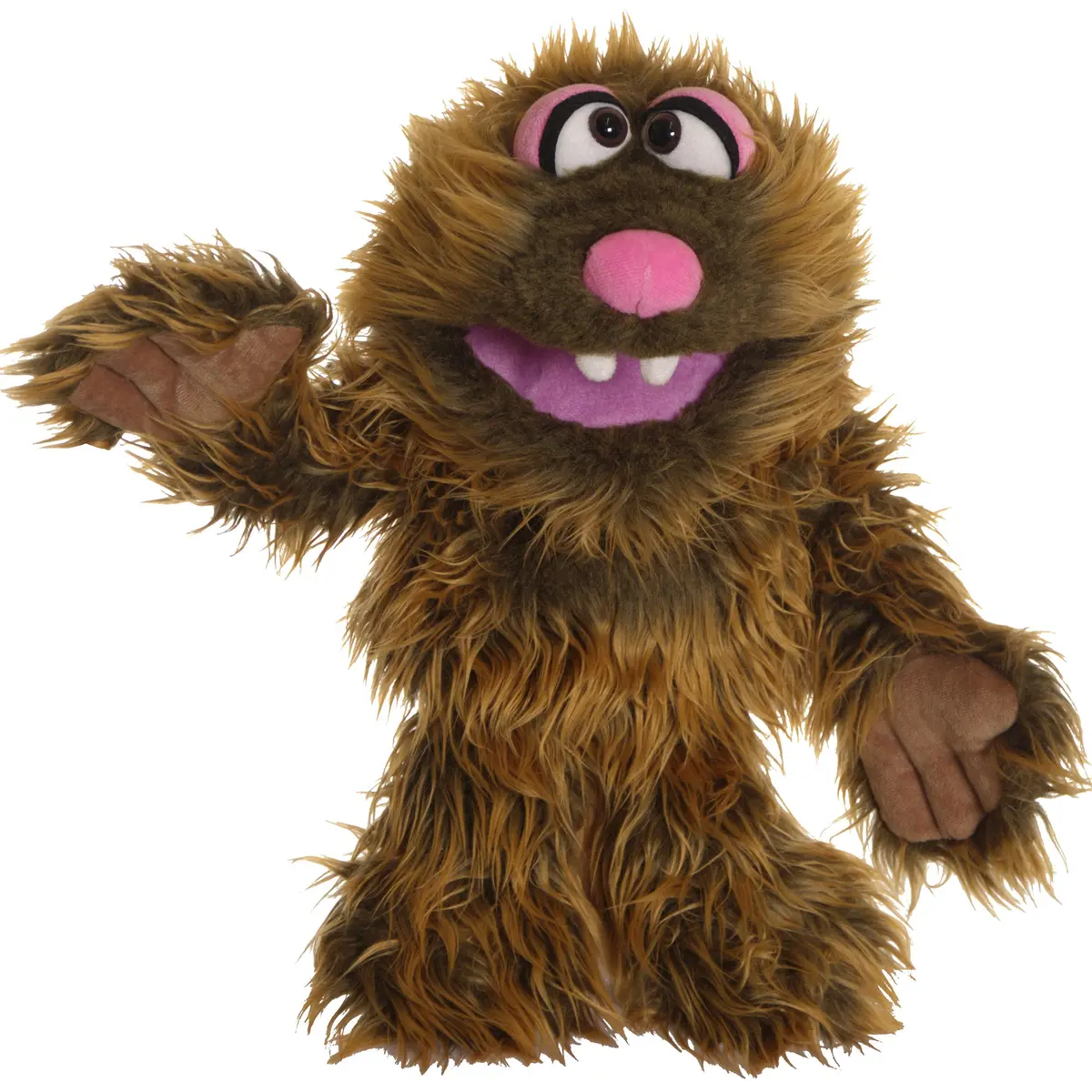 Living Puppets Fran The Friendly Brown Monster 12" Plush Hand Puppet 1