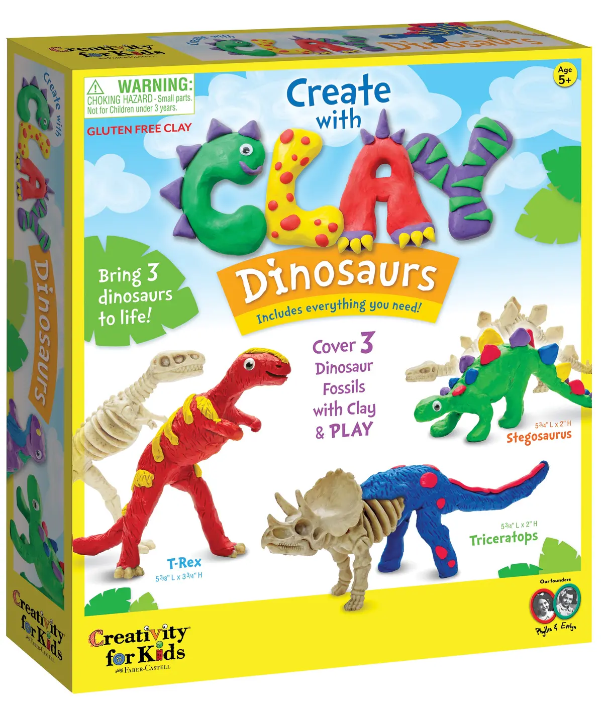 Creativity For Kids Clay Dino-Modeling Kit - Colorful Dinosaurs 1