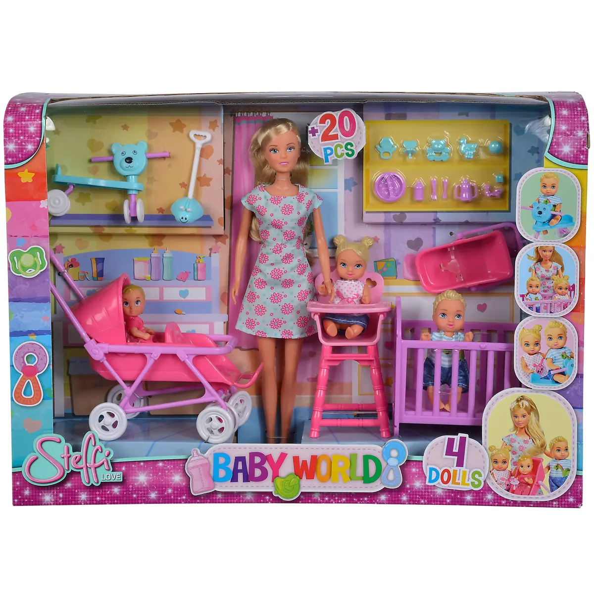 Simba Toys Steffi Love Baby World Set - Includes Teacher & 3 Dolls 1