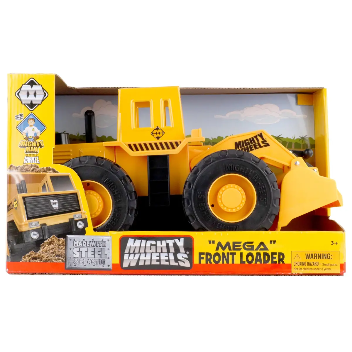 Mighty Wheels 16" Mega Front Loader - Lever Operated, Durable Construction Toy 1