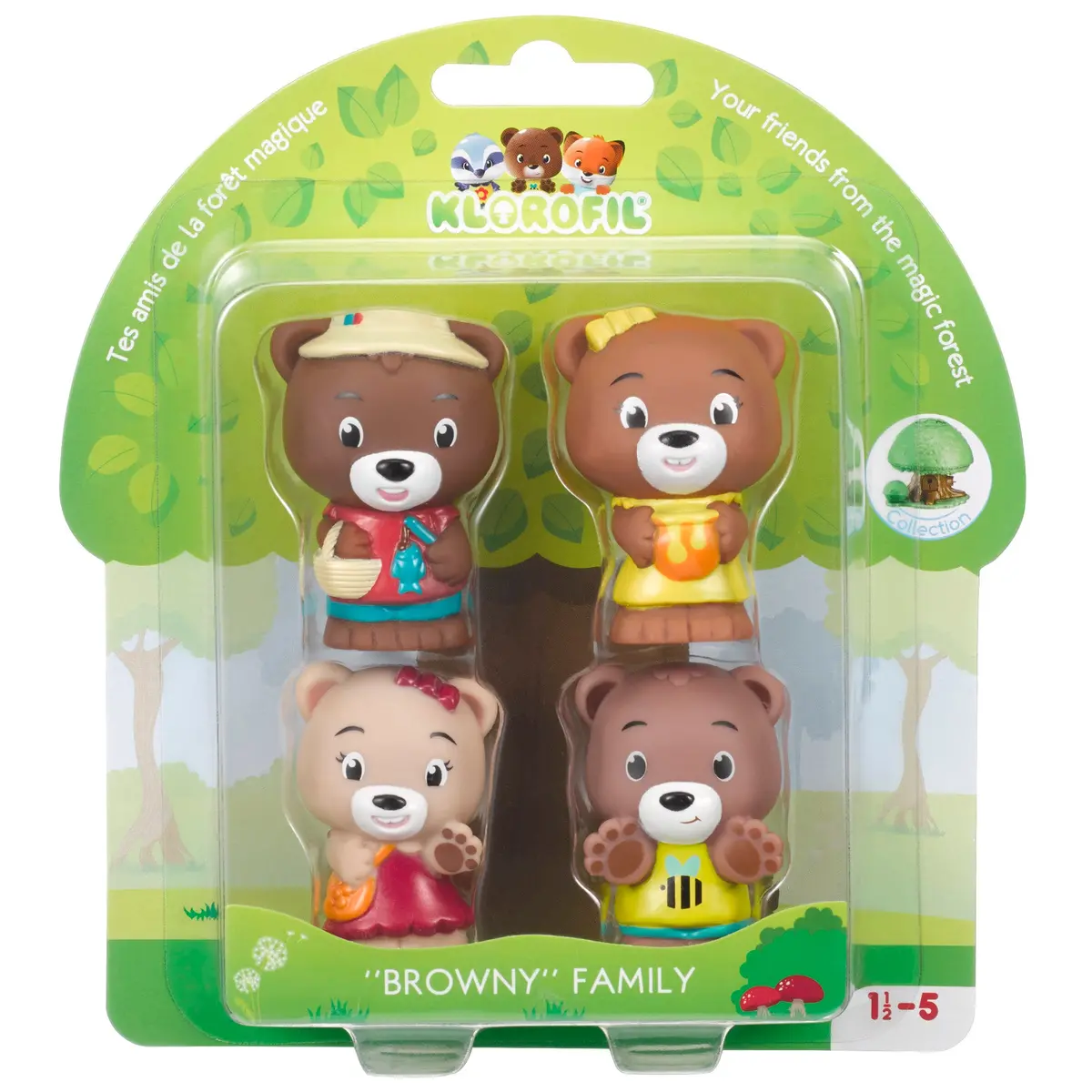 Timber Tots Plush Family Set: 4 Vibrant Bear Characters 1
