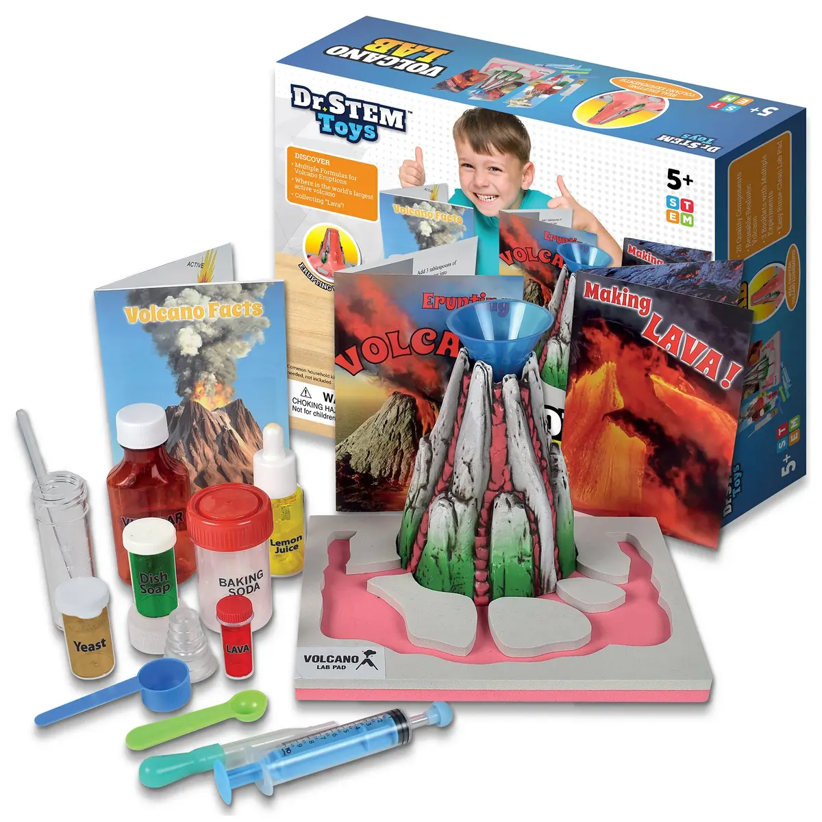 Dr. Stem Volcano Lab Kit - Erupting Experiments Set For Kids 5+ 1