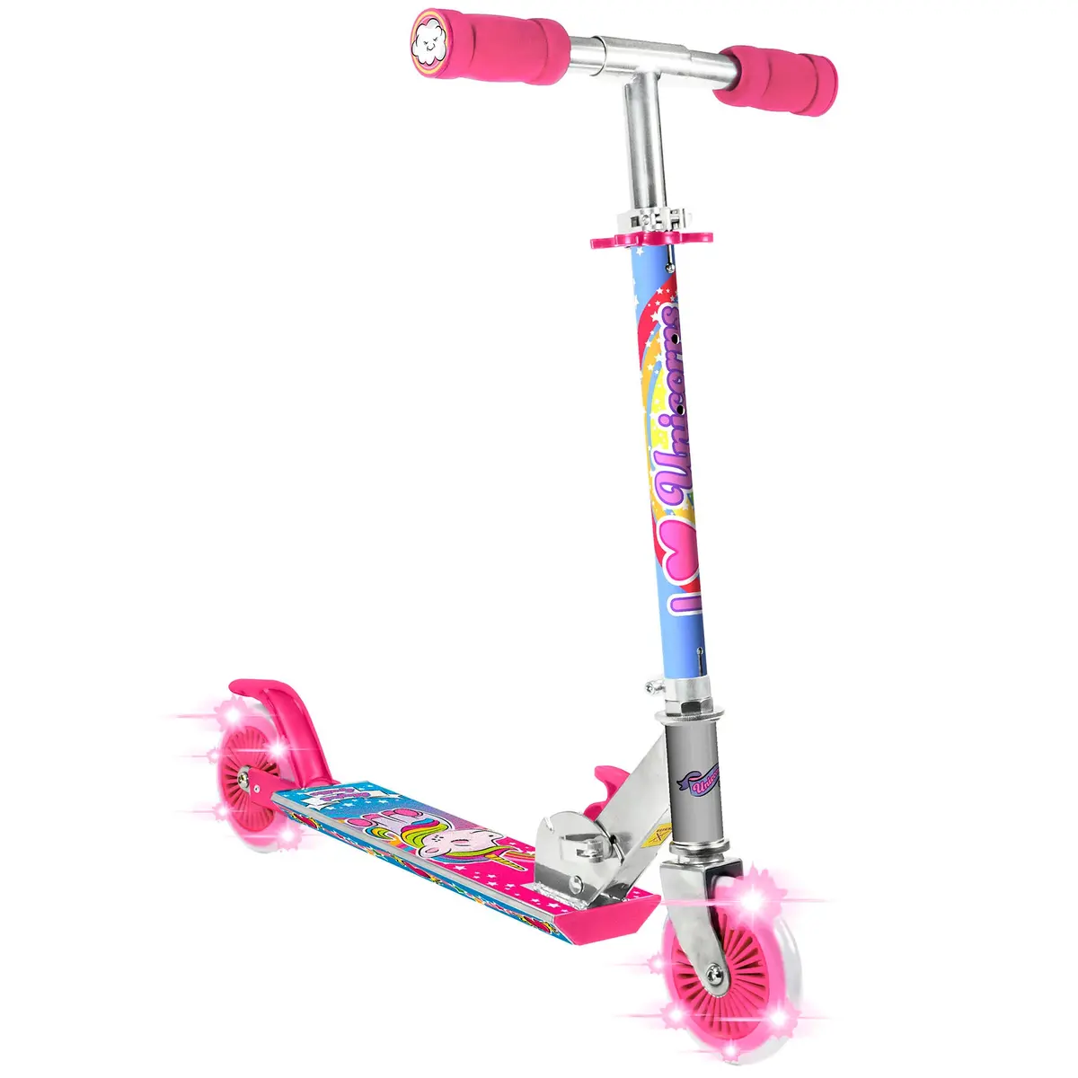 Ozbozz Unicorn Magical Sparkles Scooter With Flashing Wheels 1