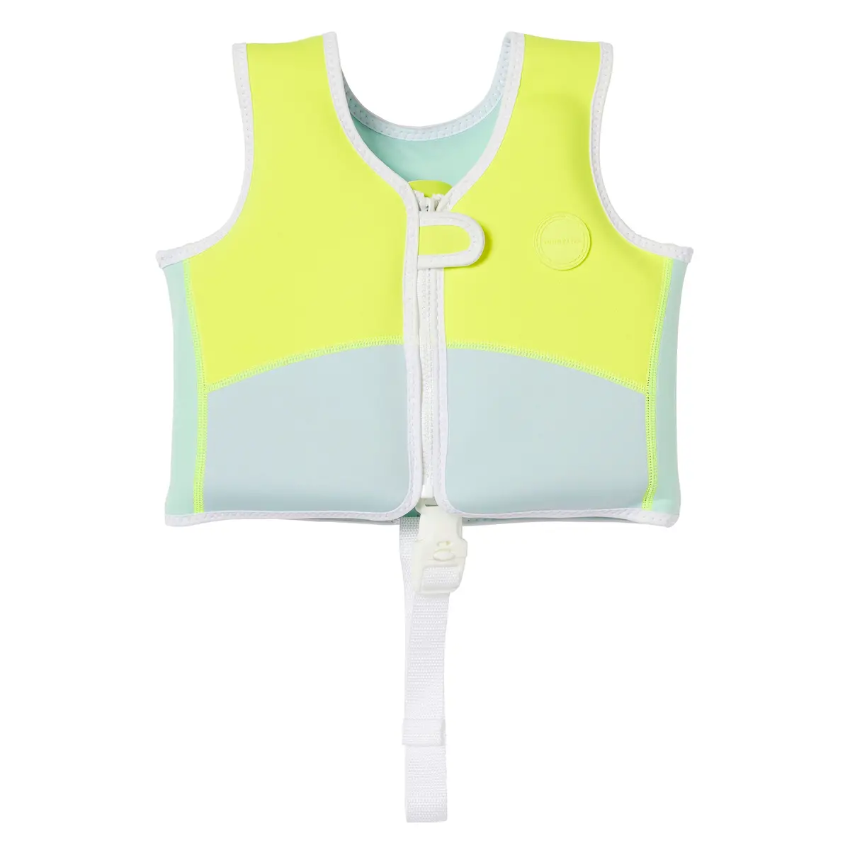 Sunnylife Kids Swim Vest 1-2 - Salty The Shark, Aqua Neon Yellow, 33Lb Cap 1