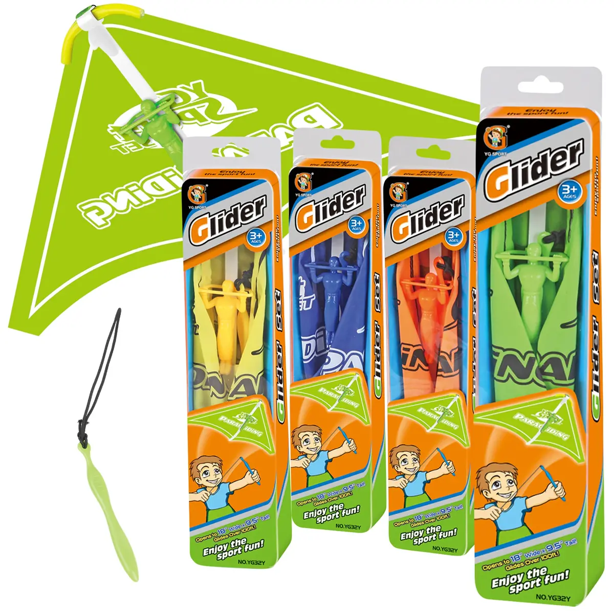 Sky-High Adventure Glider 4Pk - Multicolor Parachute Fun For Kids 3+ 1