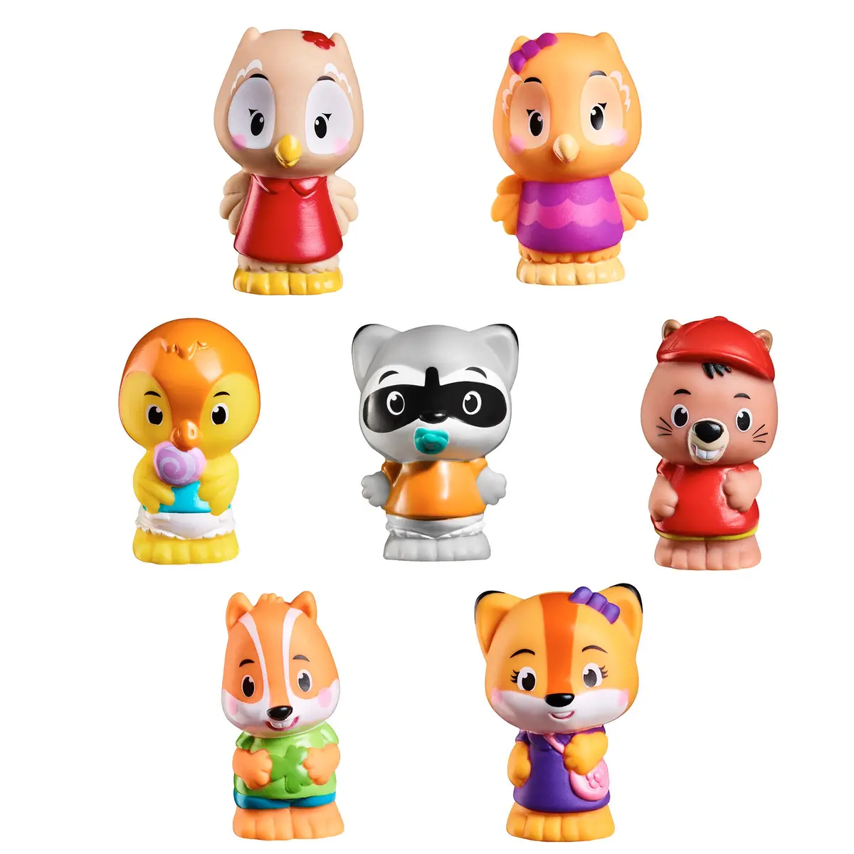 Timber Tots Klorofil Family 2 Inch Plush Animal Set - 7 Characters 1