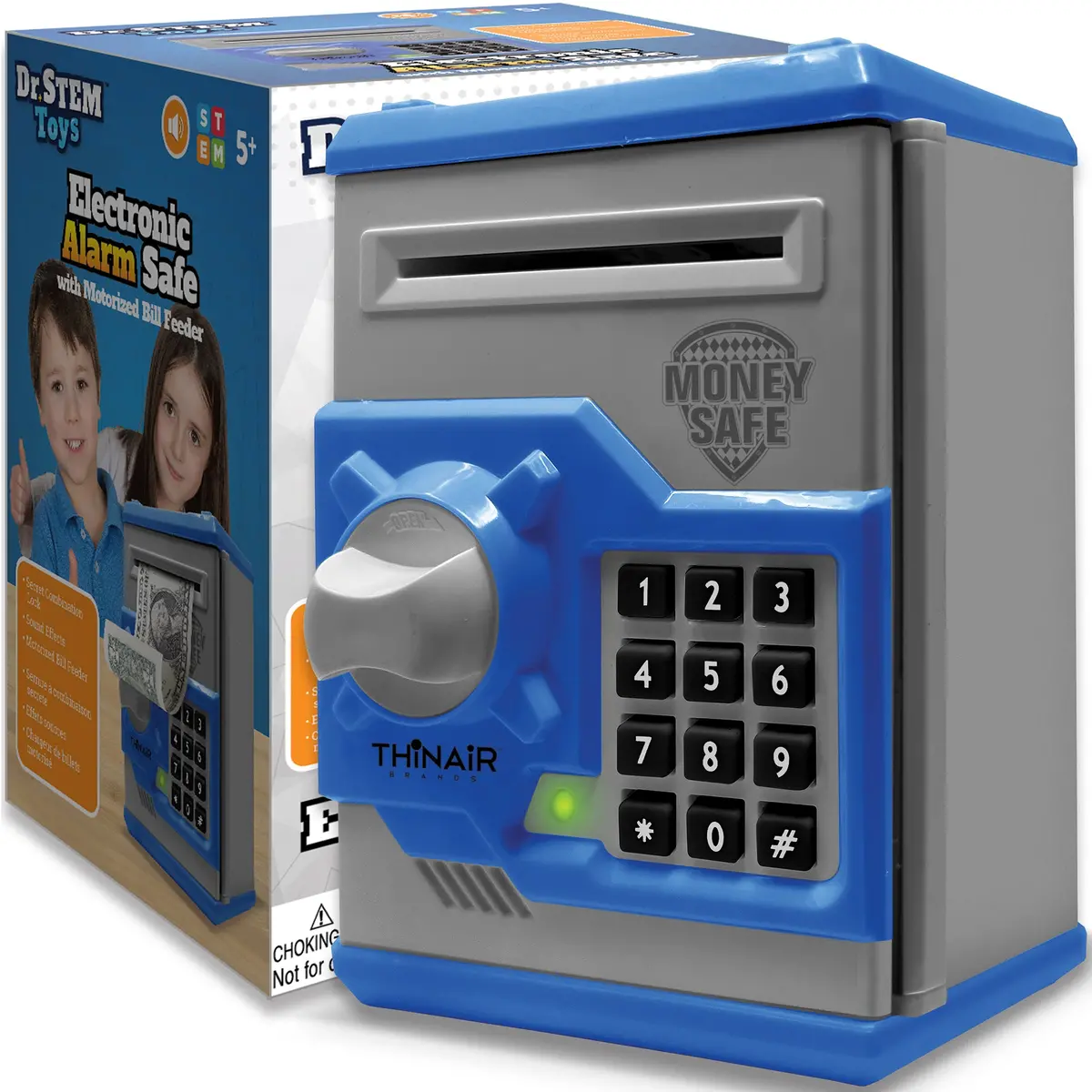 Dr. Stem Electronic Alarm Safe Atm Money Bank With Interactive Pin & Bill Feeder - Kids 5+ 1