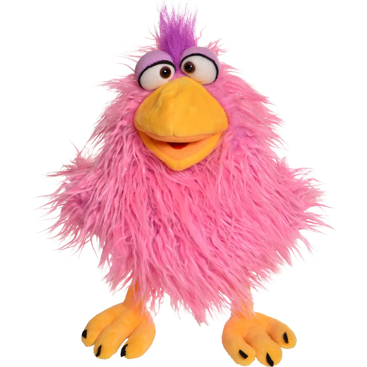 Living Puppets Cheeks The Pink Chicken Hand Puppet - 14" Plush 1