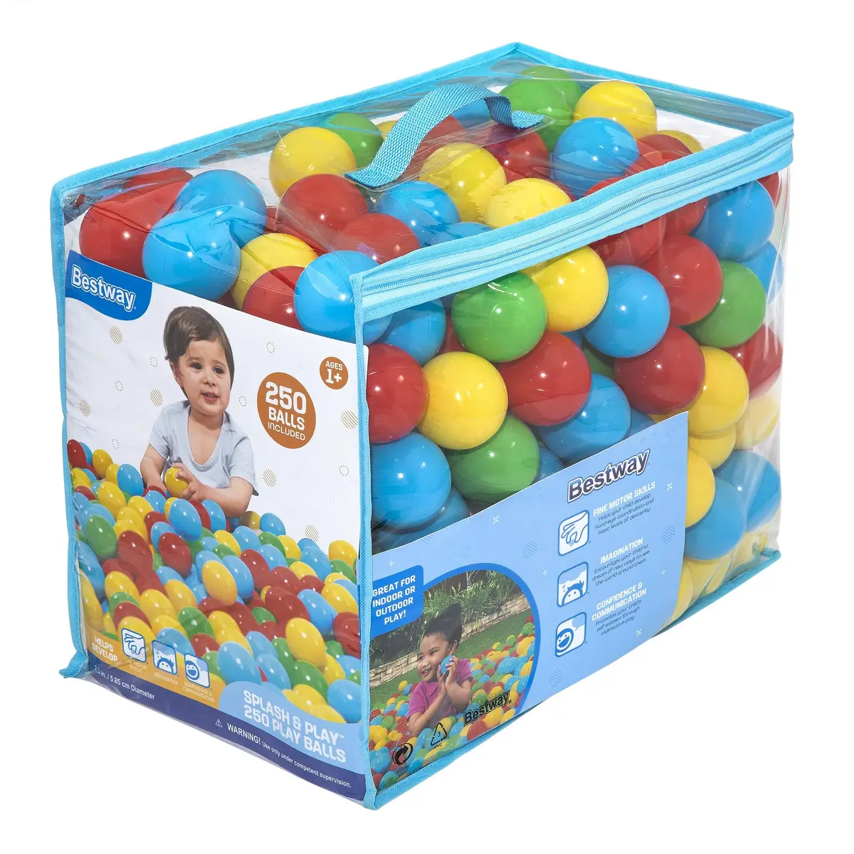 Bestway Splash & Play – 250 Colorful Toy Balls Set For Pits, Pools & Playtime Fun 1