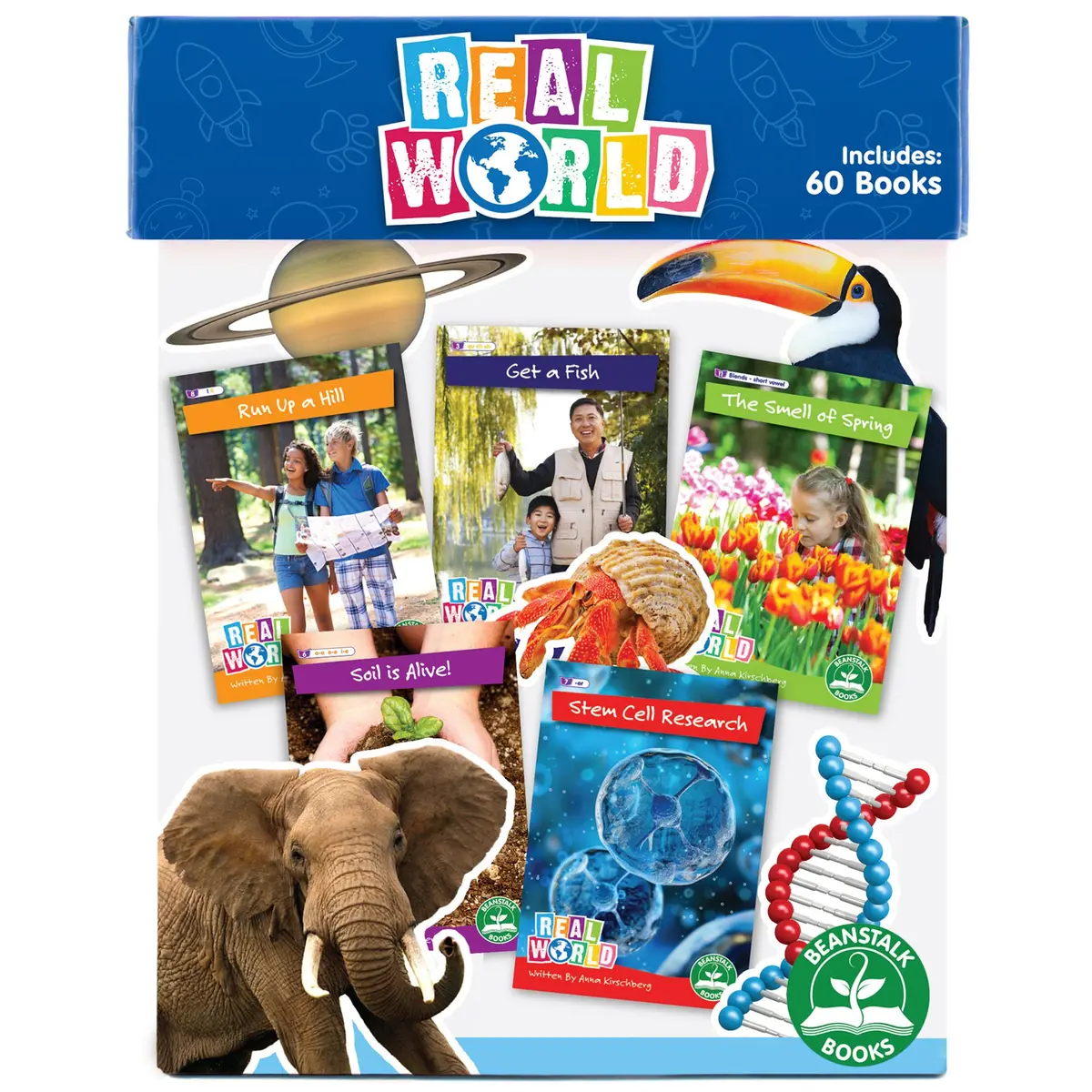 Junior Learning: Real World - Phases 2-6, 60-Book Non-Fiction Hi-Lo Decodables Set 1