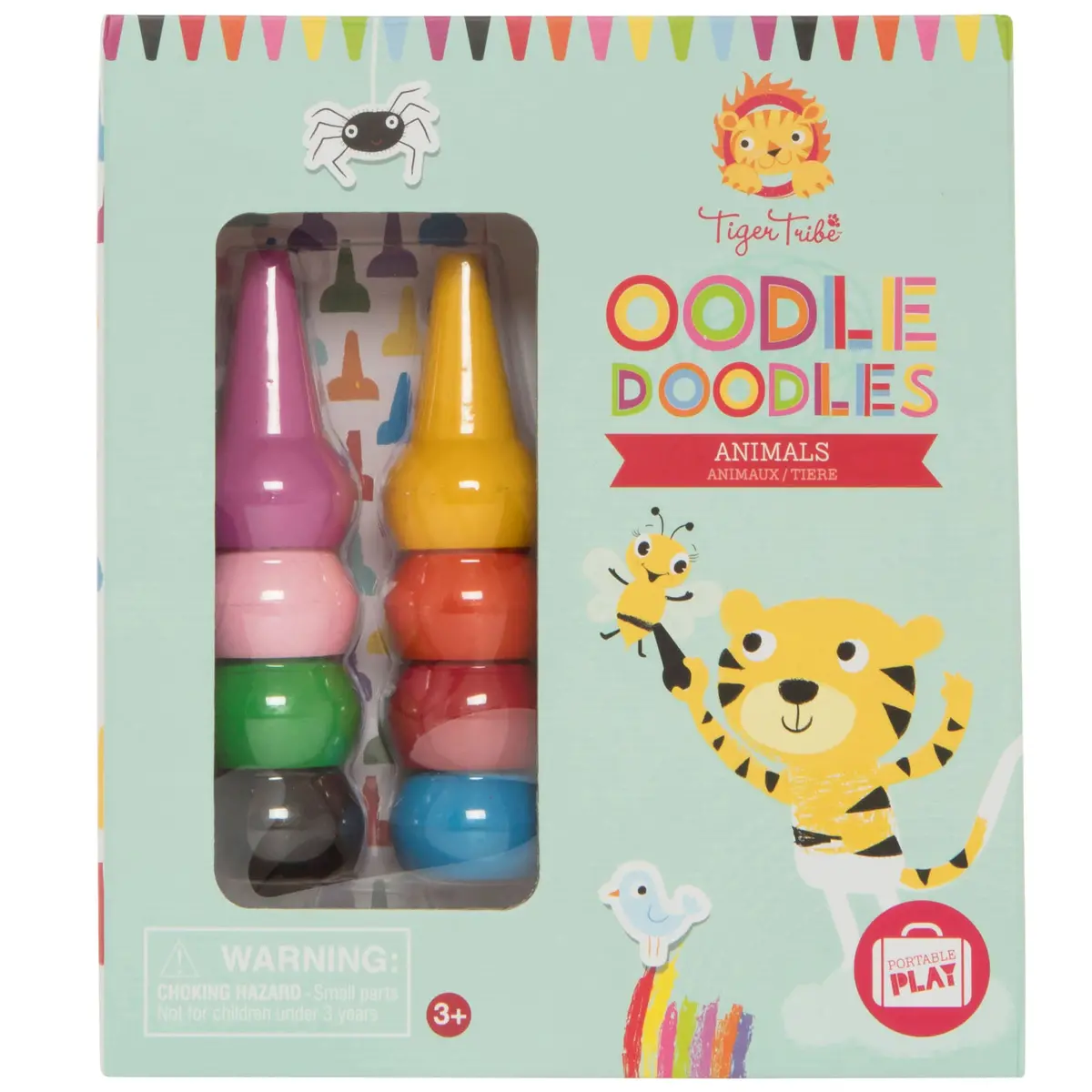 Tiger Tribe Oodle Doodles Animals Coloring & Activity Set - 32Pg Designs With Crayons & Stickers 1
