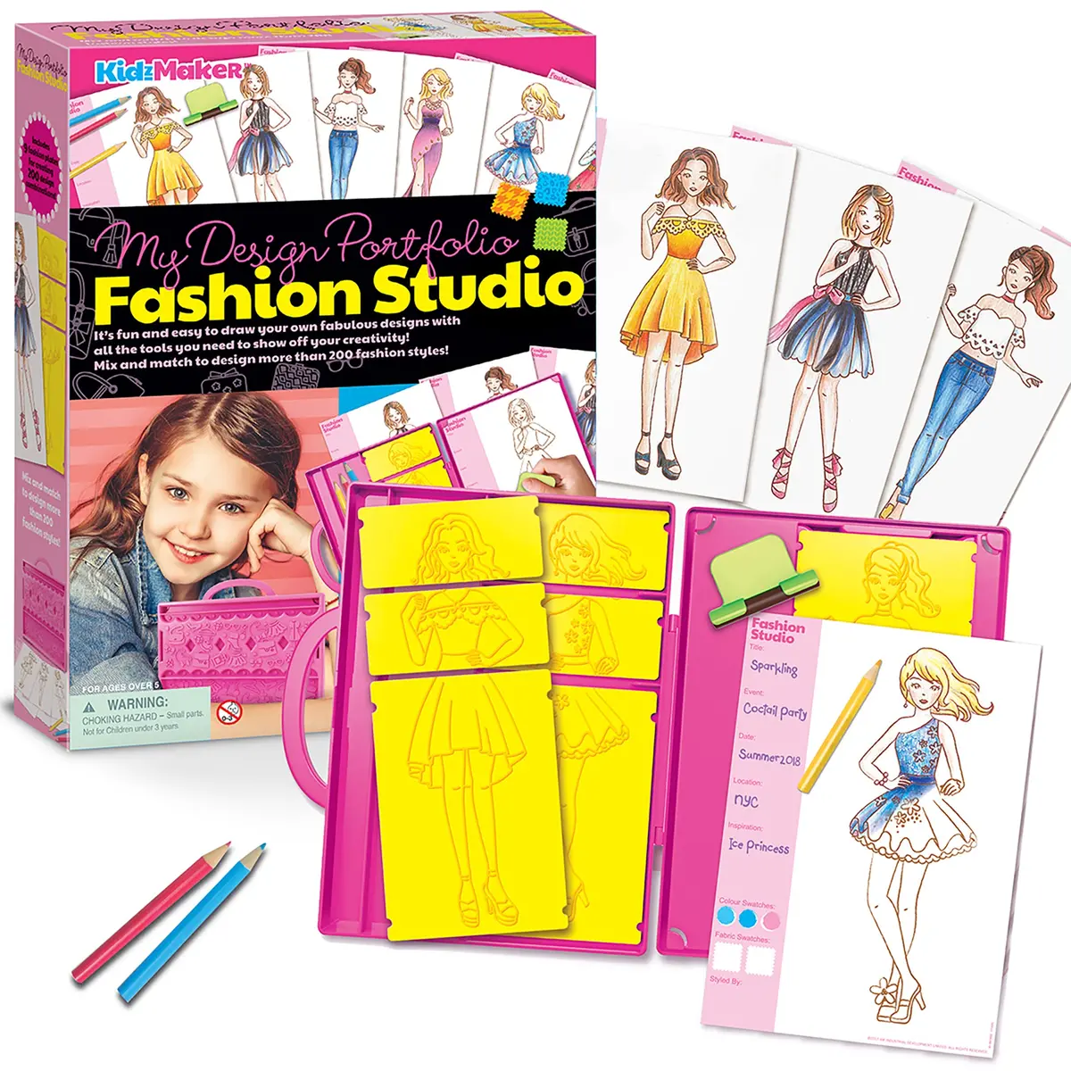 Kidzmaker My Design Portfolio Fashion Studio Kit 1