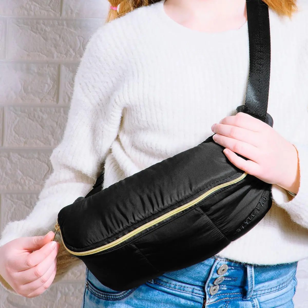 Style.Lab Bekah Puffer Feather-Light Dual Bag Set - Black 1