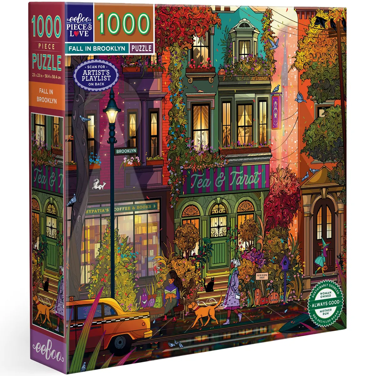 Eeboo Piece & Love Fall In Brooklyn 1000 Pc Puzzle 1