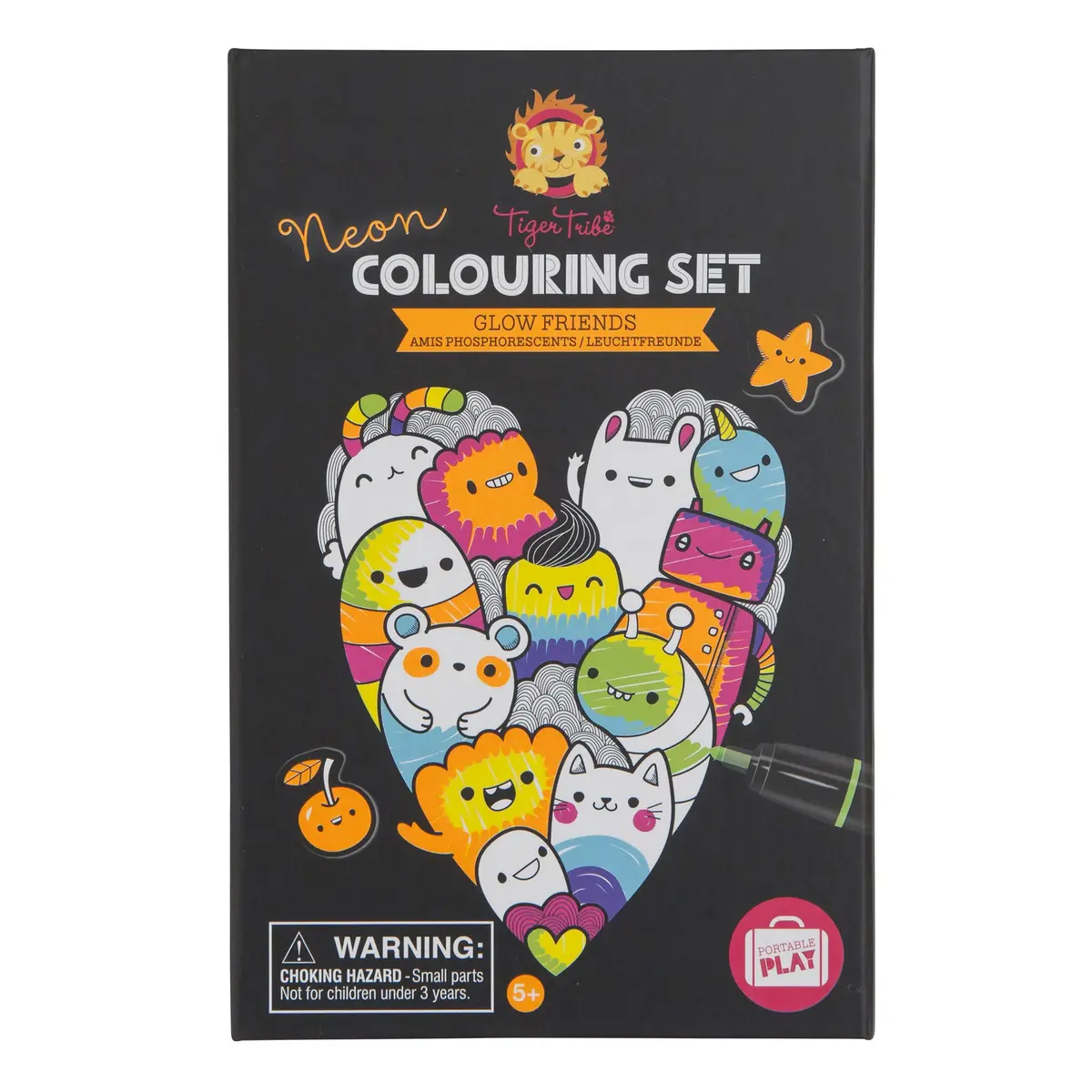 Tiger Tribe Neon Coloring Set - Glow Friends Activity Kit 1
