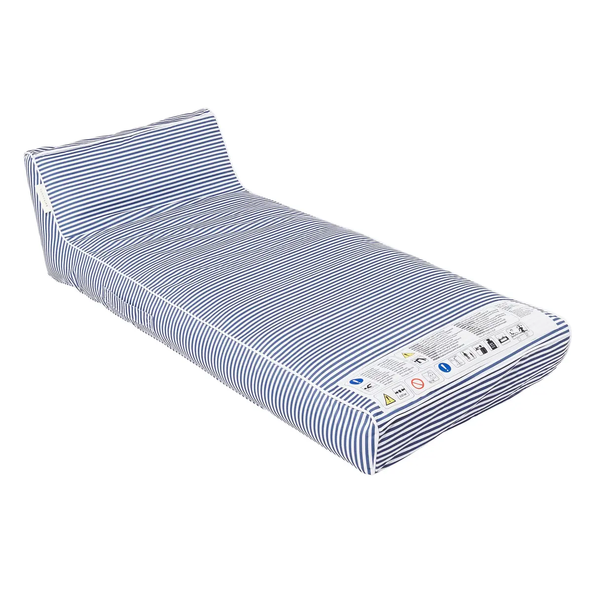 Sunnylife Luxe Lie-On Lounger - Le Weekend Navy - Inflatable Pool Float With Removable Cover 1