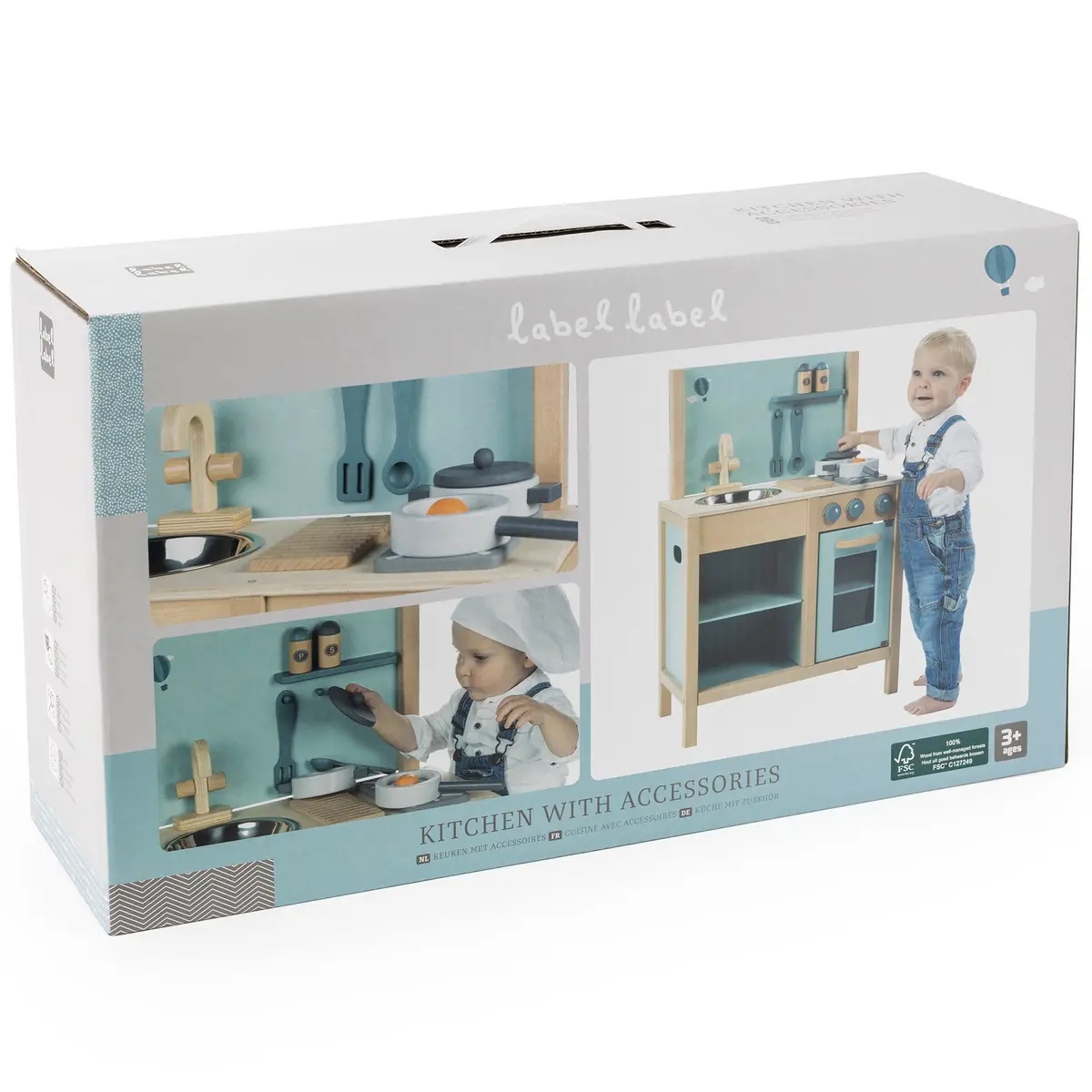 Wooden Play Kitchen: Green 1