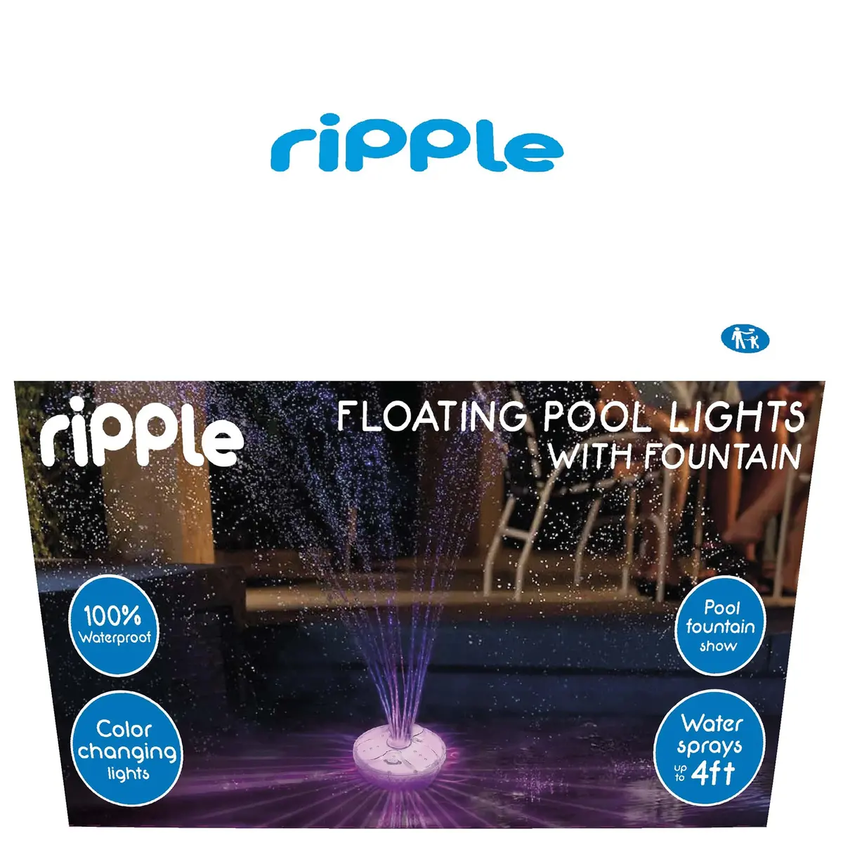 Ripple Floating Led Pool Light & Fountain - 4Ft Colorful Water Display 1