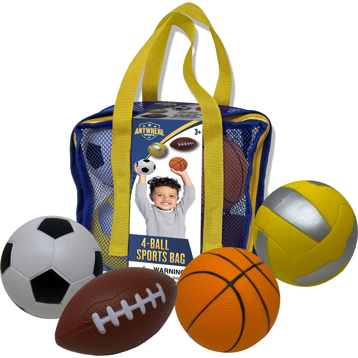 Anywhere Sports Mini Foam Balls 4-Pack Play Set For Kids 3+ 1