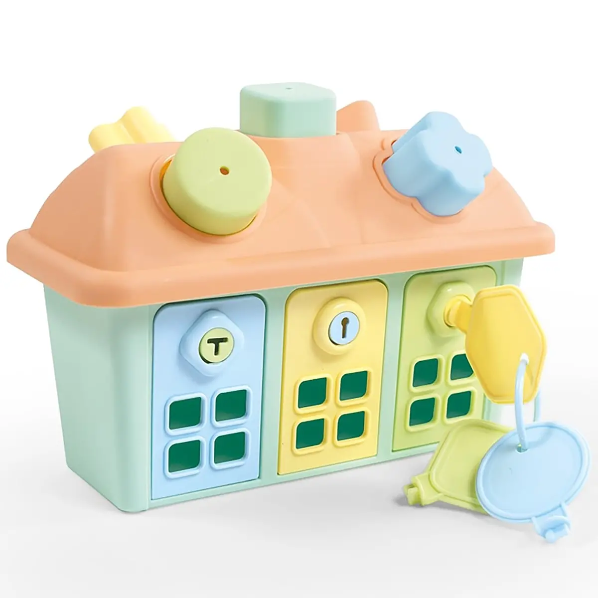 Dolu Sweet Cottage Shape Sorter - 9Pc Play Toy For Toddlers 12Mo+ 1