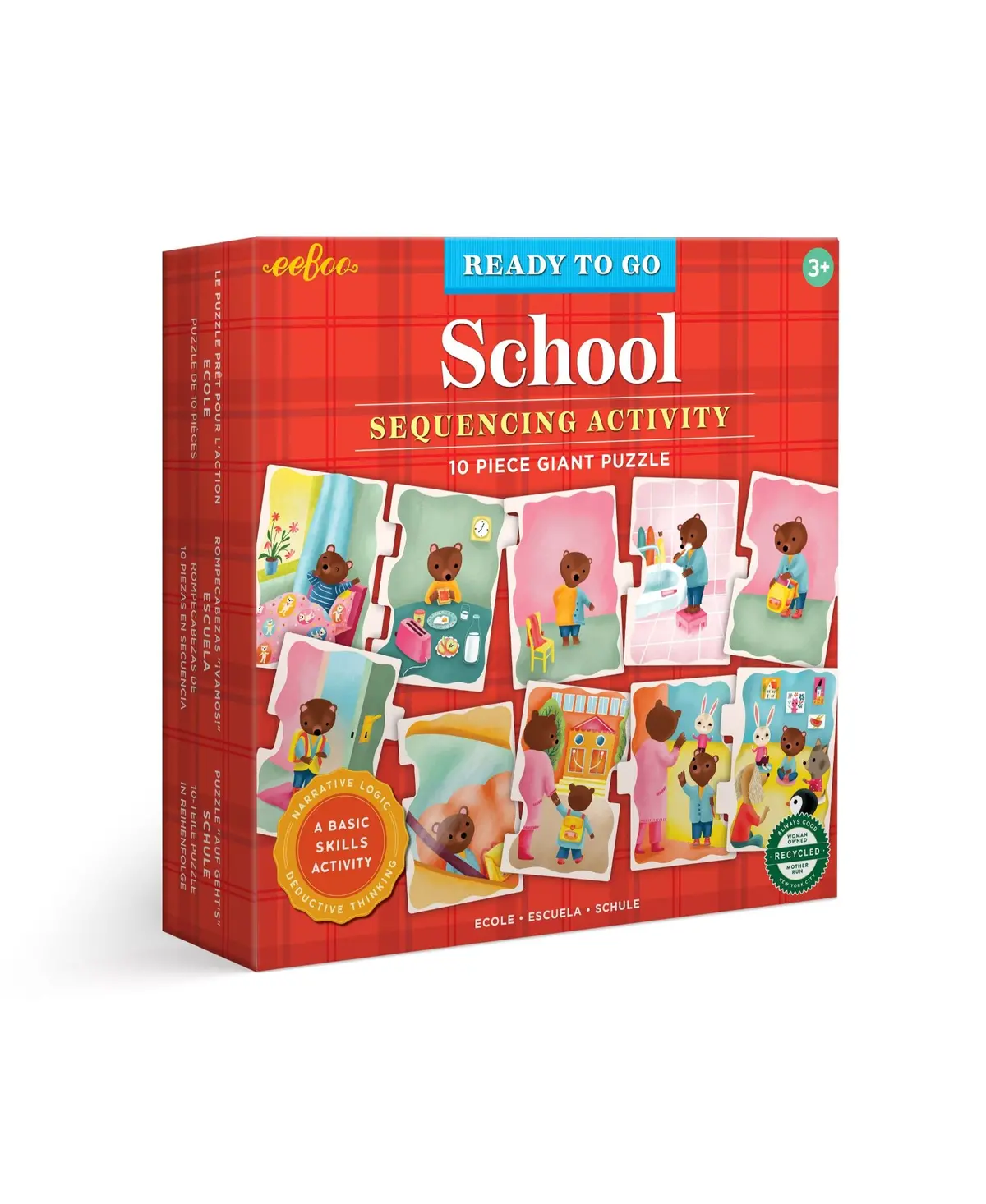 Eeboo School Day Sequencing 10 Pc Puzzle 1