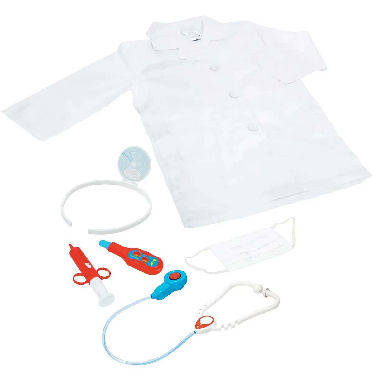 Playful Minds 6Pc Doctor Dress Up Set - White & Red 1