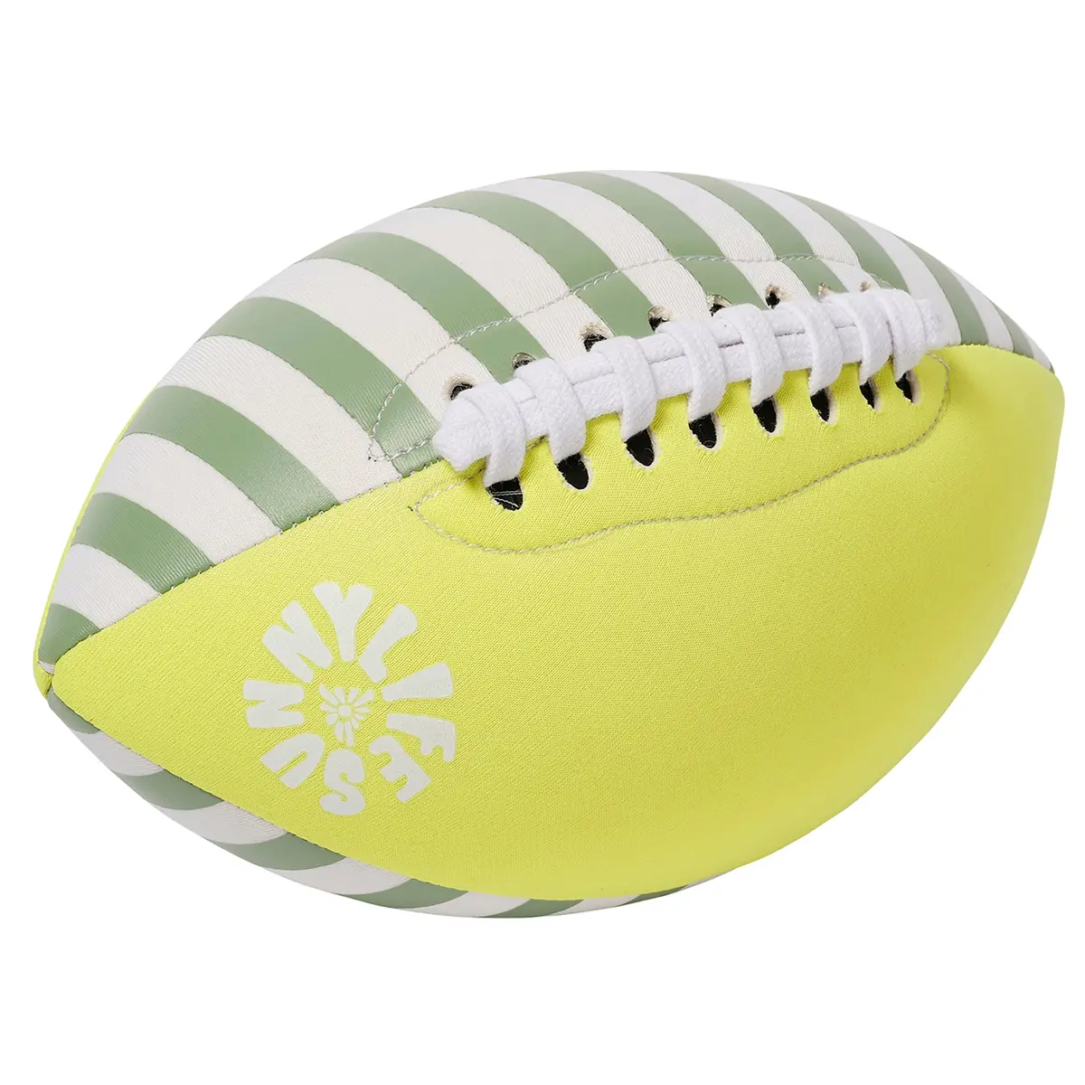 Sunnylife 9" Neoprene Football - Citrus Stripe Inflatable Pool Toy 1