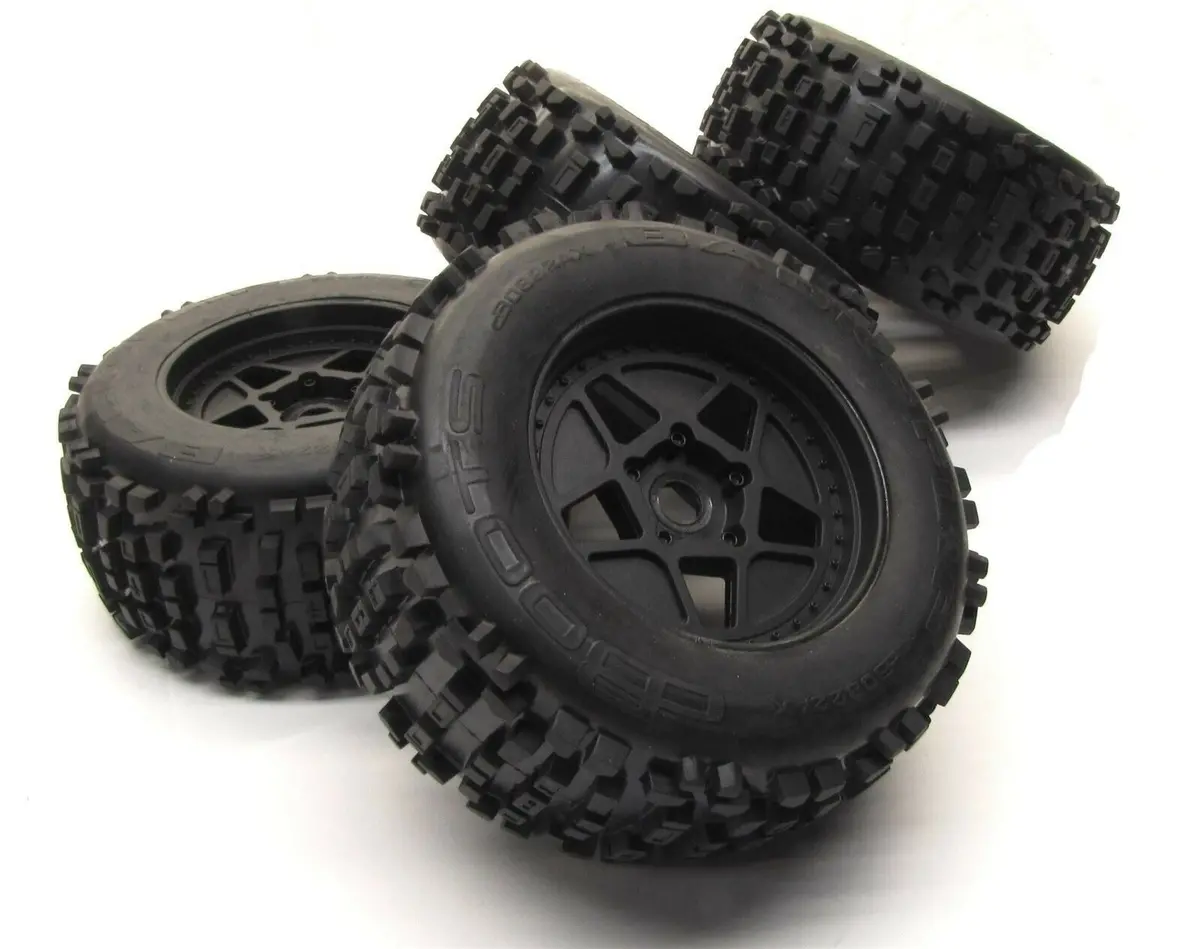 Arrma Notorious 6S V6 Blx - Tires & Wheels (Tyres Rims Dboots Back-Flip Mt Ara8611v6 1