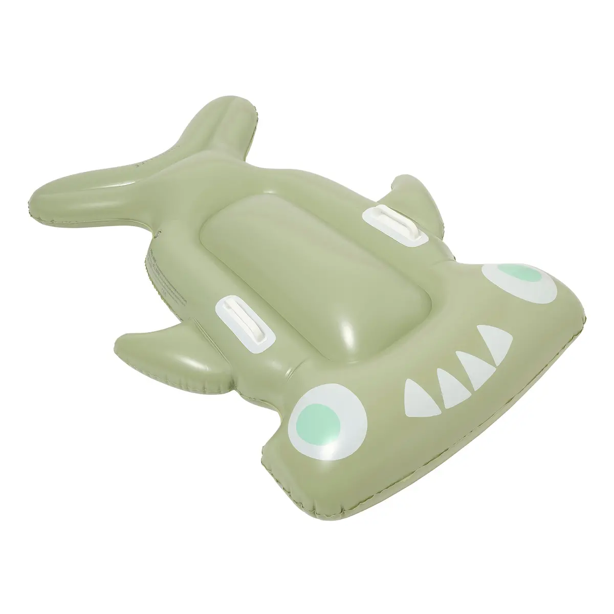 Sunnylife Kids Lie-On Float - Salty The Shark Khaki Inflatable Pool Ride-On 1