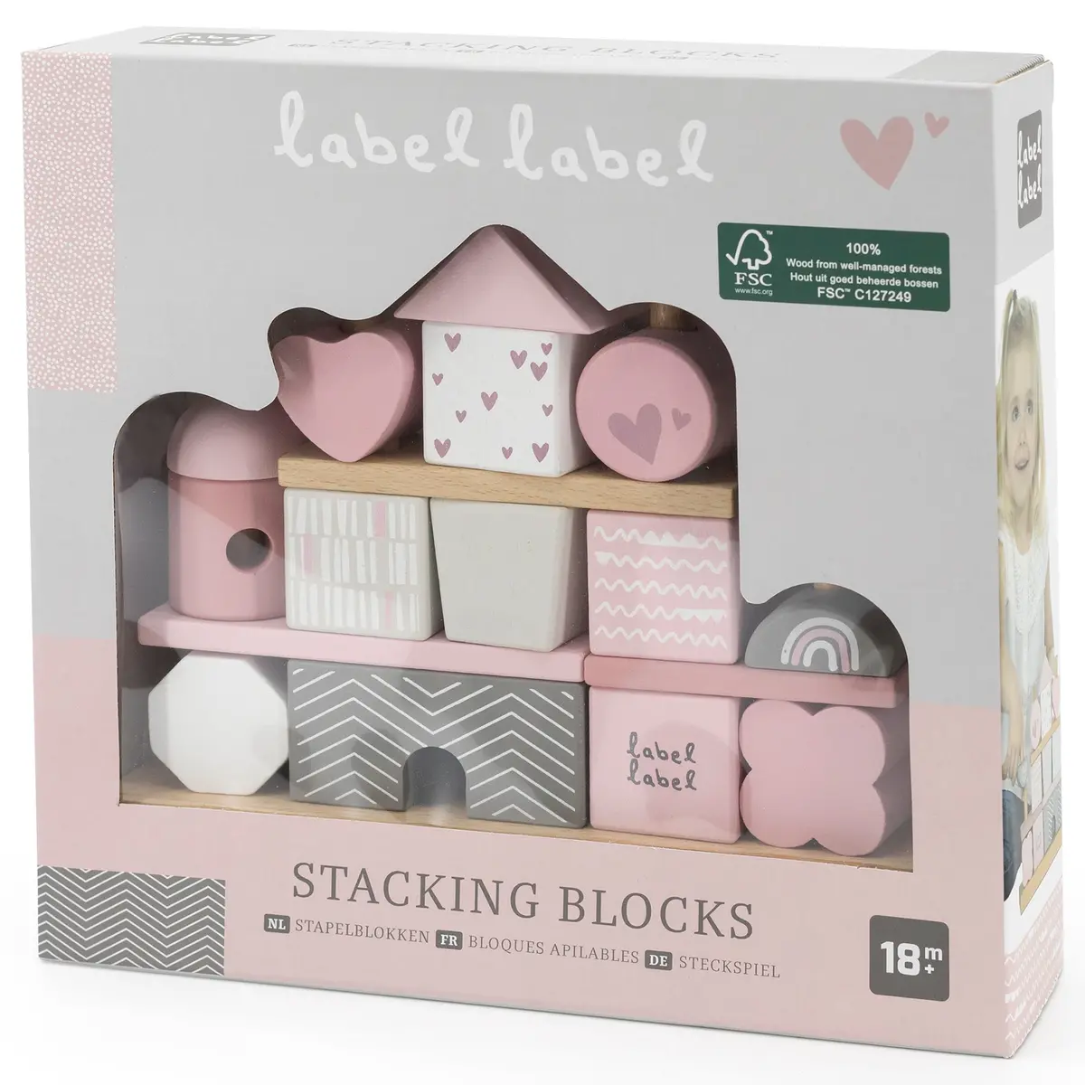 Stacking Blocks House: Pink 1