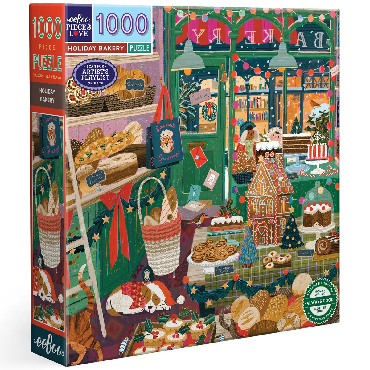 Eeboo Piece & Love Holiday Bakery Dessert Puzzle - 1000 Pc 1