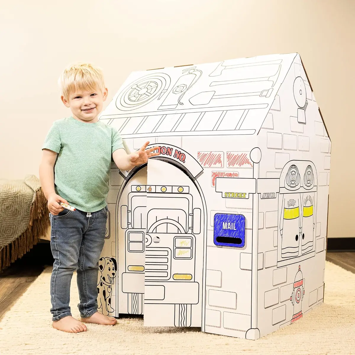 Adventure Playtime Police And Fire Station Playset 1