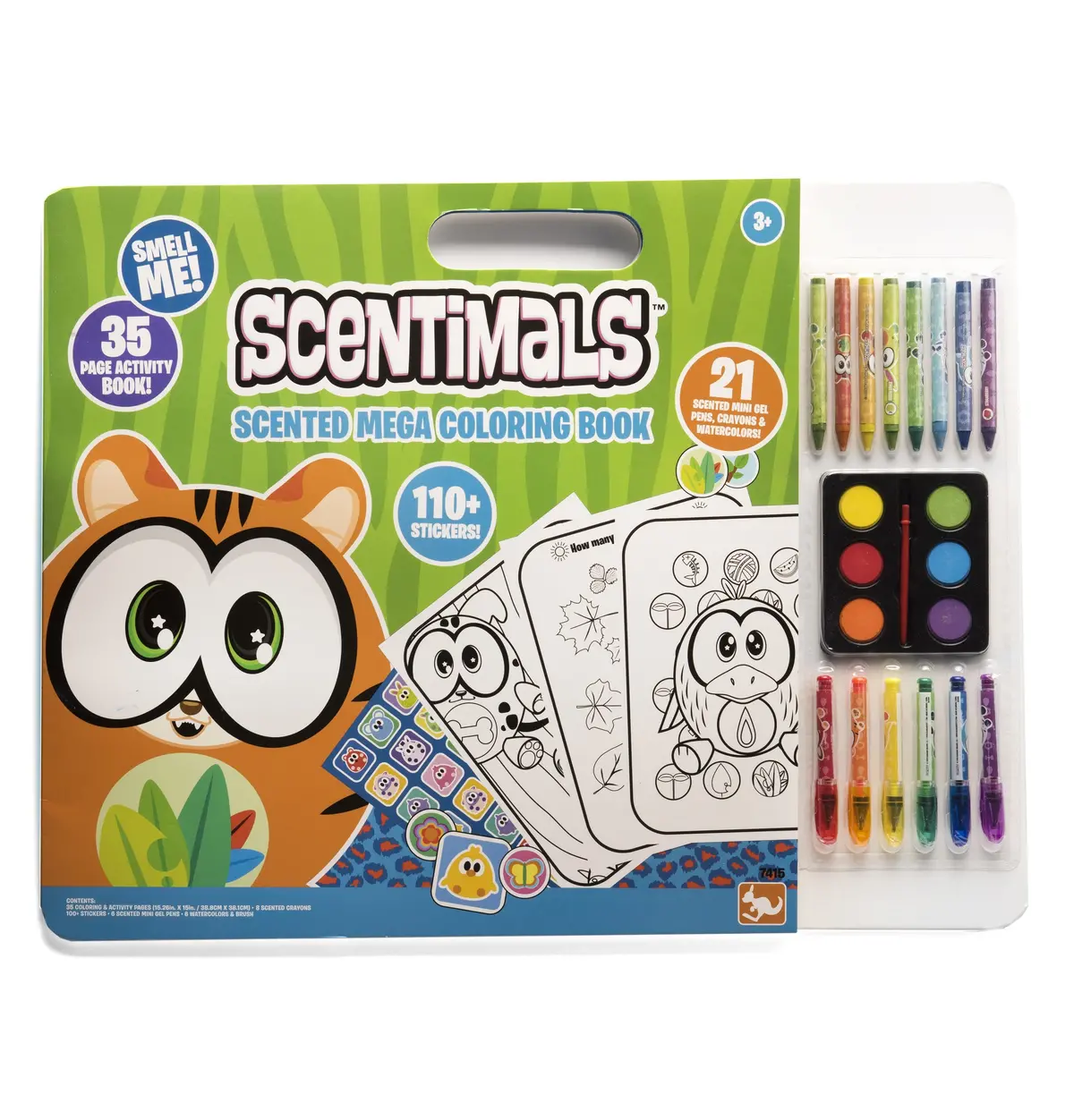 Scentimals 35-Page Jumbo Coloring And Activity Book Set With Scented Art Supplies 1