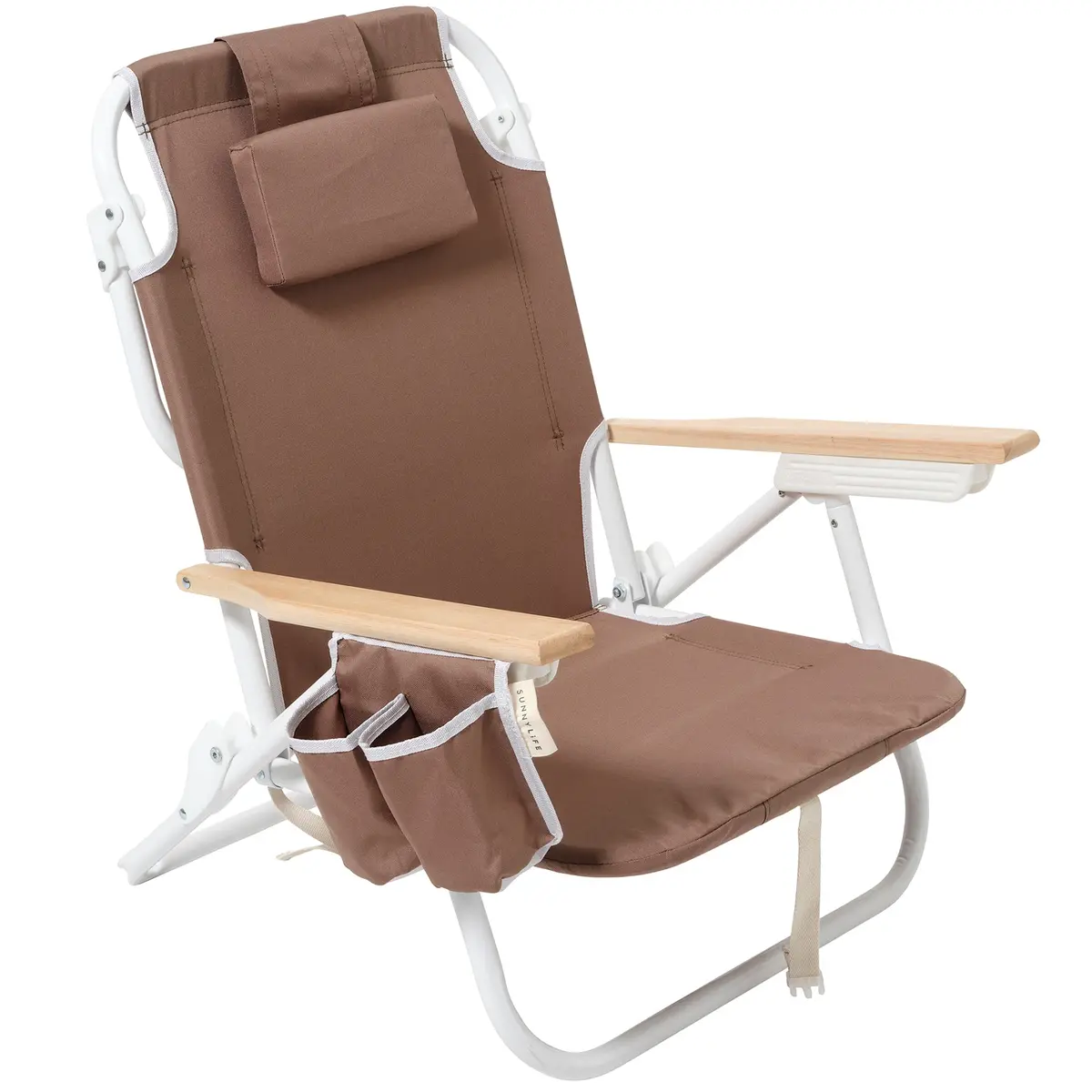 Sunnylife Deluxe Beach Chair - Rustico Driftwood With Cooler & Drink Holder 1