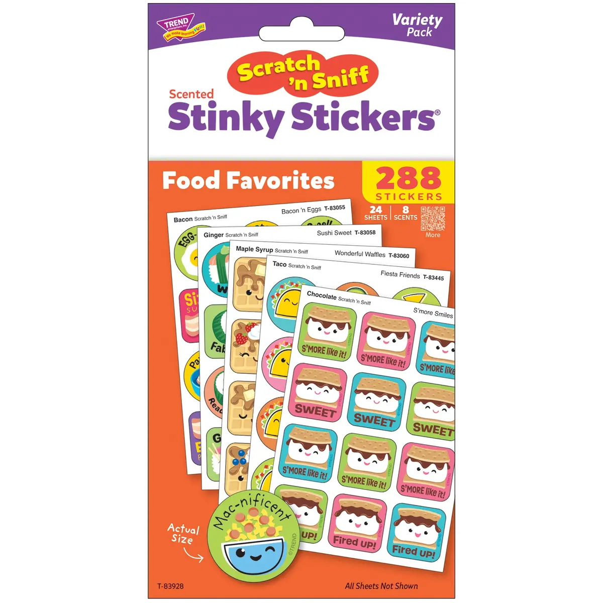 Trend Retro Food Favorites Scratch 'N Sniff Stickers - 288Ct With 8 Scents 1