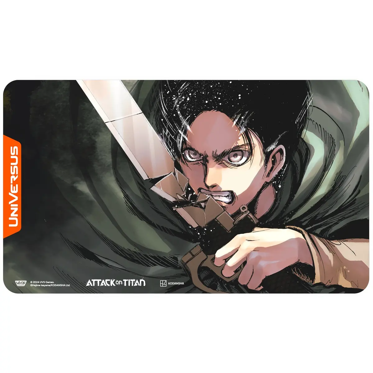 Universus Attack On Titan Eren Yeager Playmat - Tabletop Card Game Mat, Licensed By Uvs Games 1