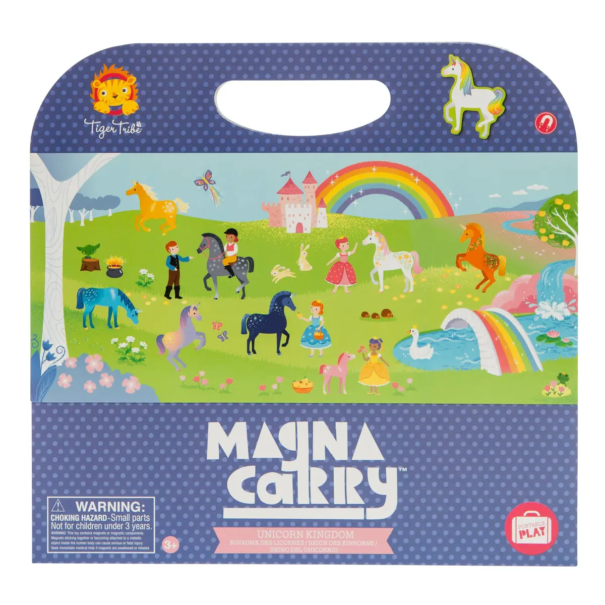 Magna Carry Unicorn Kingdom - Magical Fold-Out Magnetic Play Scene With Unicorns And Princesses For Kids Ages 3+ 1
