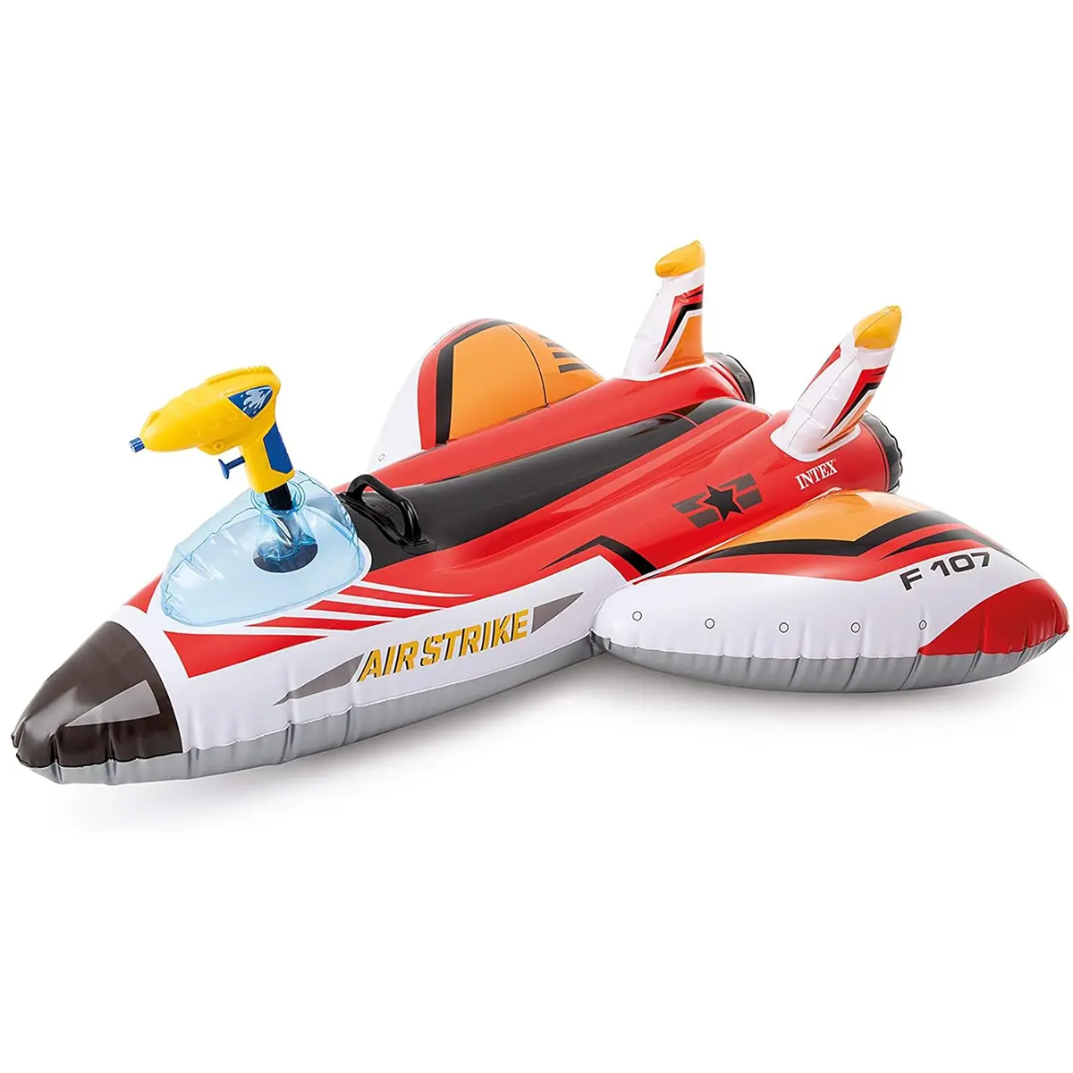 Intex Plane Ride-On Pool Float With Water Gun, Red/Blue 1